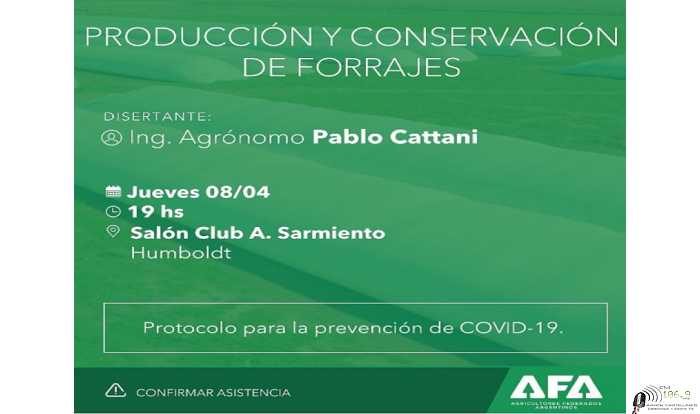 AFA HUMBOLDT invita a una charla importante