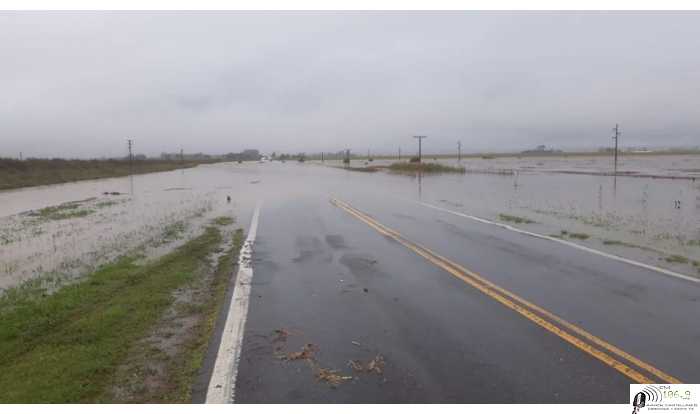 Distintos cortes de Rutas en la Provincia por el desborde de agua en la cinta asfáltica