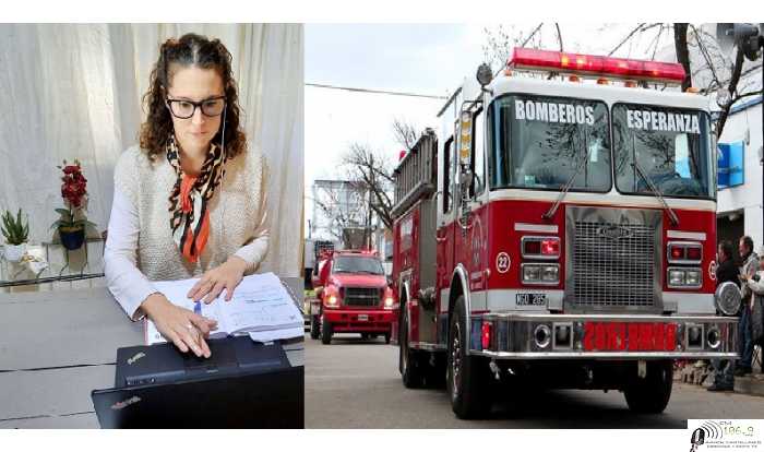 Actividad de Diputada Jimena Senn solicitud para que se vacunen a los Bomberos.