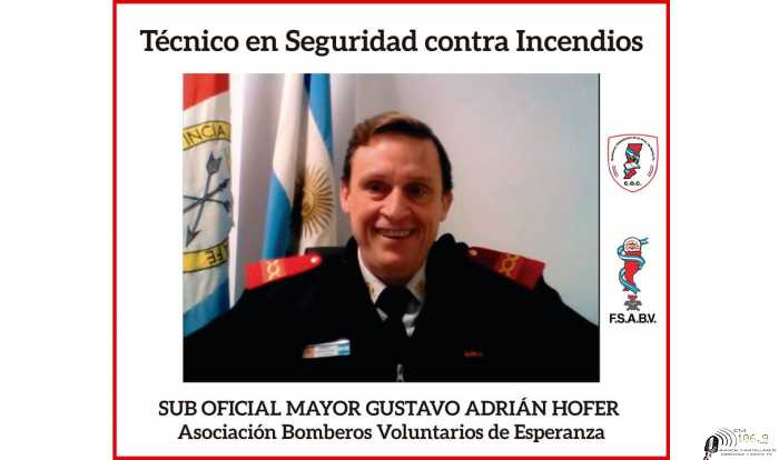 “Tecnicatura en Seguridad contra Incendio” Se graduó el Sub Mayor Gustavo Adrian Hofer