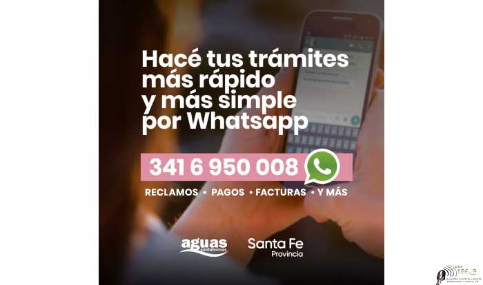 Aguas Santafesinas Suspende la atención presencial de usuario en toda su area de serviciós 