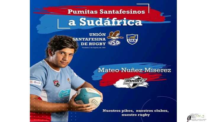 Mateo Nuñez del Club Alma Jrs quedó seleccionado para viajar a Sudafrica equipo Sub 20 Rugby Nacional
