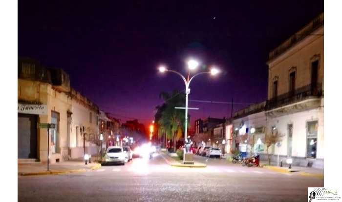Muestra de lugares estrategicos de Esperanza con nueva iluminación LED