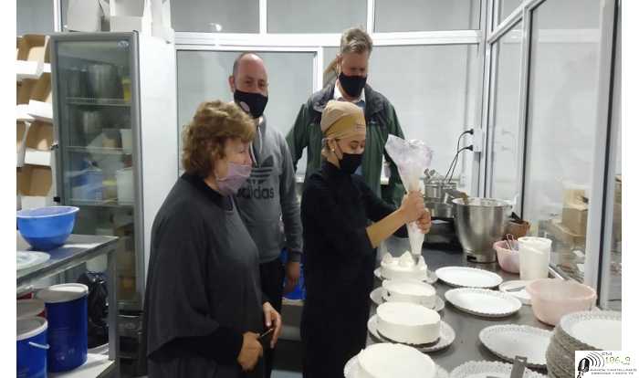 Meiners visitó la planta de elaboración de helados Nuestros Sabores.