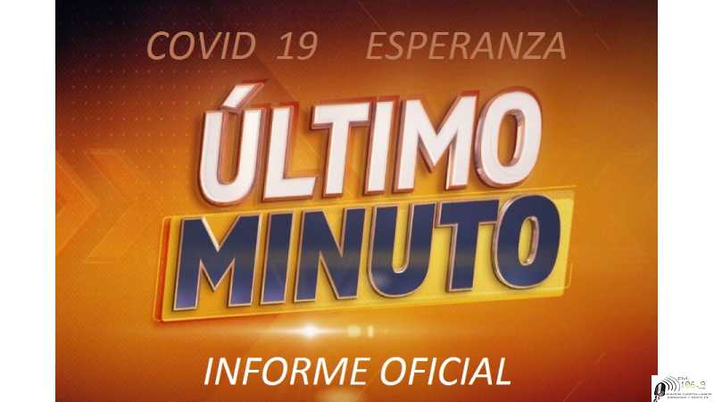 Covid  informe LUNES 27 SEPTIEMBRE 2021  Dto La Colonias 0    Esperanza 0    VER MAS INFORMES AQUI