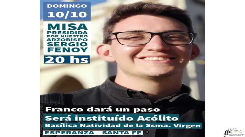 Comunidad acompañemos al seminarista Franco Houriet