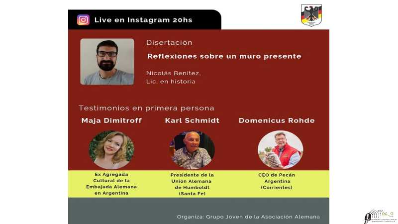  El Grupo Joven de la Asociación Alemana de Esperanza organizan , café científico, con la temática de la Caída del Muro de Berlín