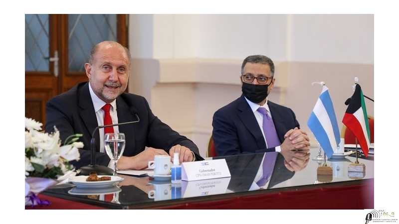 Omar Perotti  recibimos a la Delegación del Fondo Kuwaití por Acueducto Interprovincial Santa Fe- Córdoba,