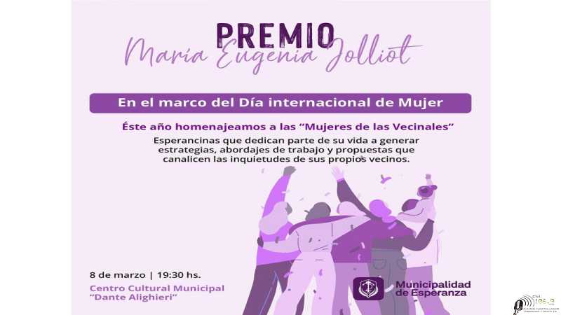 19,30 hs Se entrega los Premios Maria Eugenia Golliot en Centro Cultural Dante Alighieri