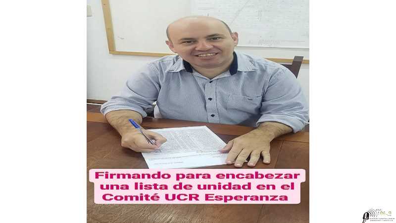 Rodrigo Muller nos envia la foto donde apoya una lista de Unidad en la UCR