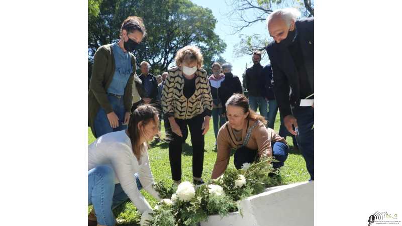 Homenaje en el sector del parque que se recuerda a los desaparecidos 
