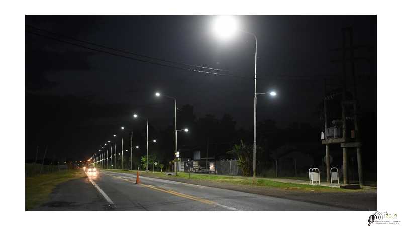 VIALIDAD NACIONAL COLOCA LUMINARIAS LED EN LA ZONA NORTE DE RN 11