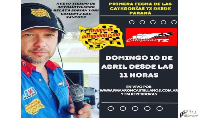 Domingo transmitimos desde Paraná las carreras 1° fecha de Los TZ desde la hora 11