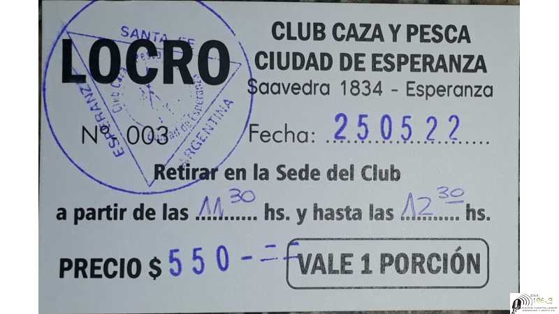 Locro a beneficio del Club Caza y Pesca para el 25 de Mayo 2022