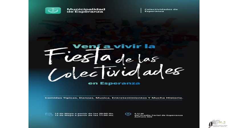 14 -15 de mayo gran fiesta de Las Colectividades en Esperanza