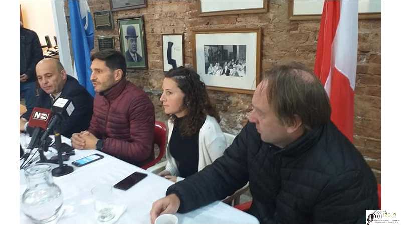 La diputada Jimena Senn junto al diputado Maximiliano Pullaro hablaron a la Prensa