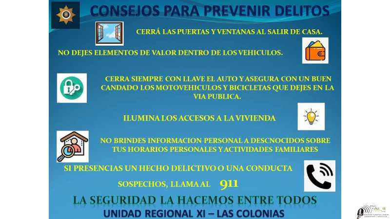 URXI de Policia hace recomendaciones a la ciudadania de Esperanza y el Dto Las Colonias