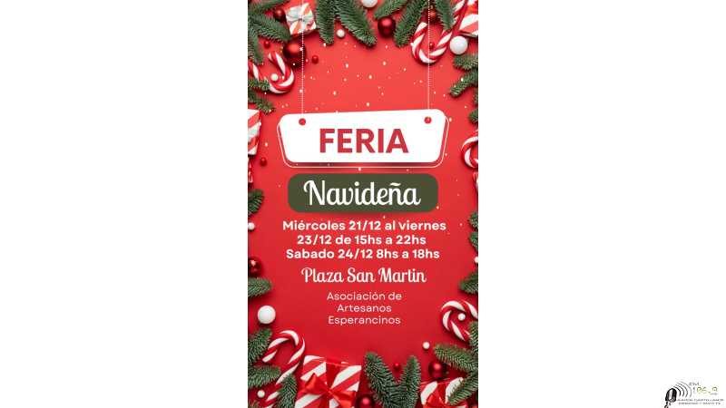 Hasta el sábado 24 Feria de Navidad en Plaza San Martín