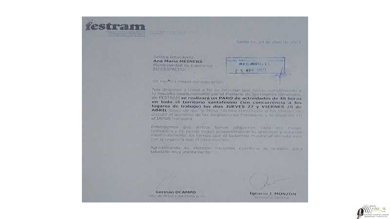 FESTRAM anuncio su paro de 48 horas para esta semana jueves 27 viernes 28 de Abril