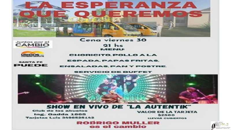 Rodrigo Muller viernes 30 de junio Cena que organiza Comite UCR