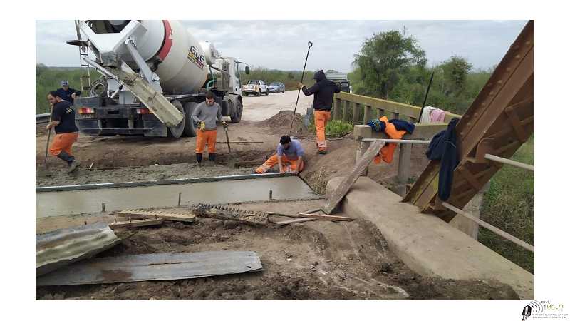 PUENTE RUTA 50S. Cululú realizan los trabajos VIALIDAD PROVINCIAL