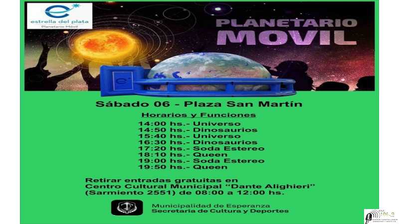 Planetario Movil sábado 6 de Mayo en Esperanza