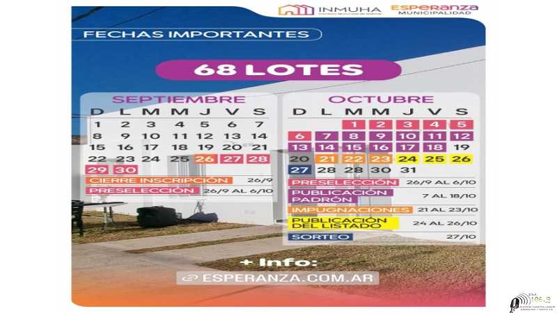 INMUHA ofrece 68 lotes aqui detalles