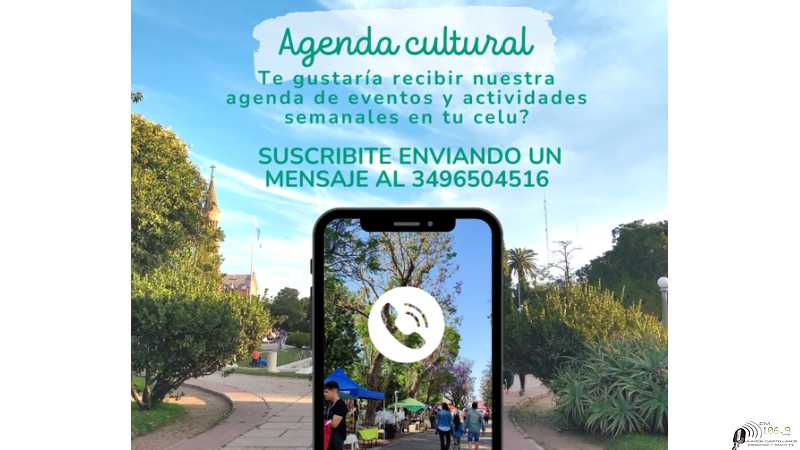 ¿Te gustaría recibir nuestra agenda de eventos y actividades en tu celu? Area Turismo Municipal
