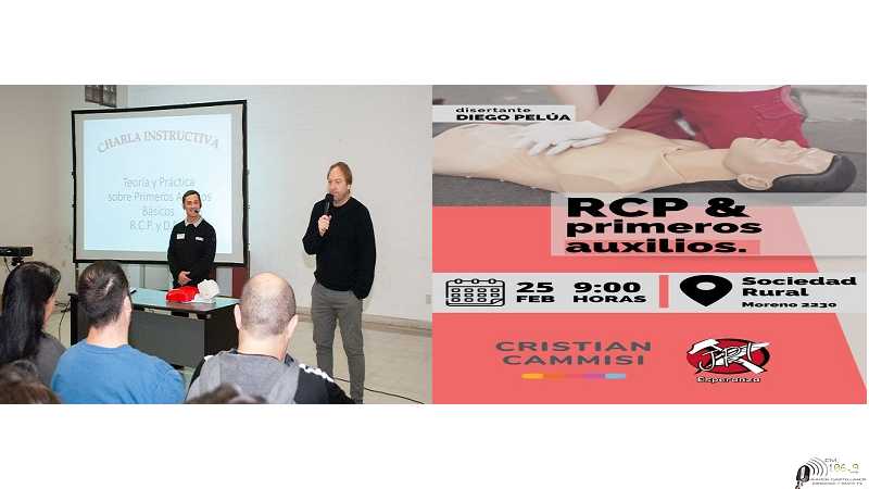 Cammisi invita a otra jornada de RCP, inscribite a cambio de útiles para donar