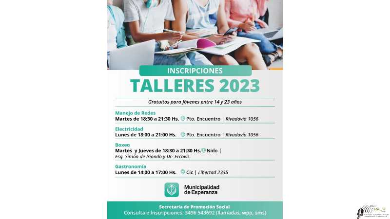 Nuevos Talleres ofrece Secretaria de Promoción de la Municipalidad