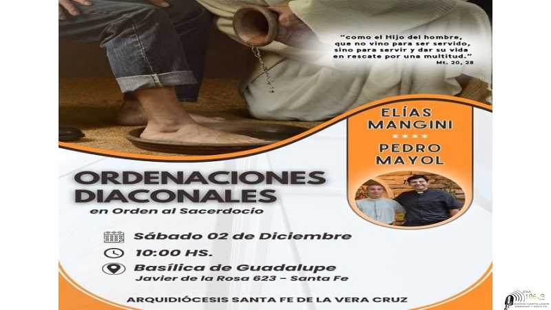 Sábado 2 de diciembre ordenaciones Diaconales en Guadalupe