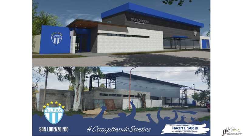 El diseño ilustrativo va tomando forma y el gimnasio del Club San Lorenzo sera realidad