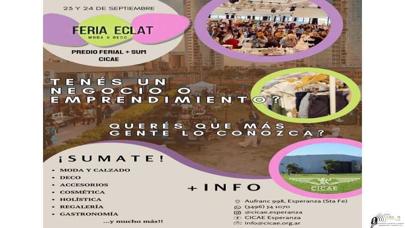 Feria ECLAT en Esperanza reserve su stand