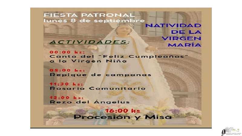 8 de Septiembre Fiesta de la virgen