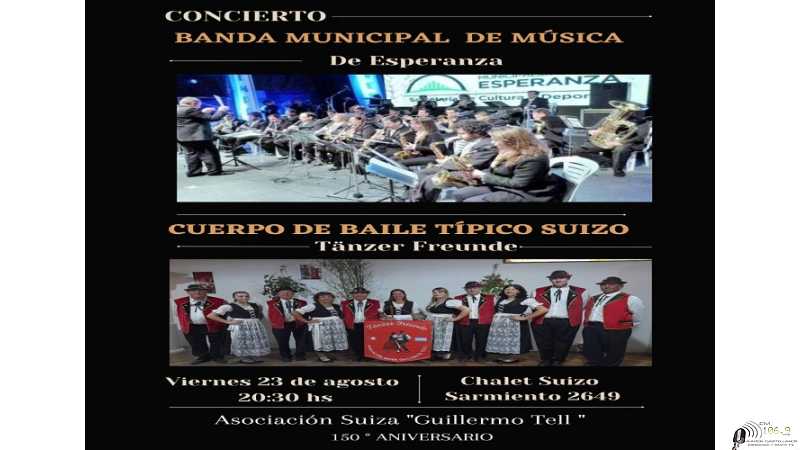 Viernes 23 de Agosto invitan en Sociedad Suiza de Esperanza