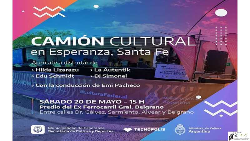 Sabado 20 de Mayo desde las 15 horas estara en predio del ferrocarril El Camión Cultural
