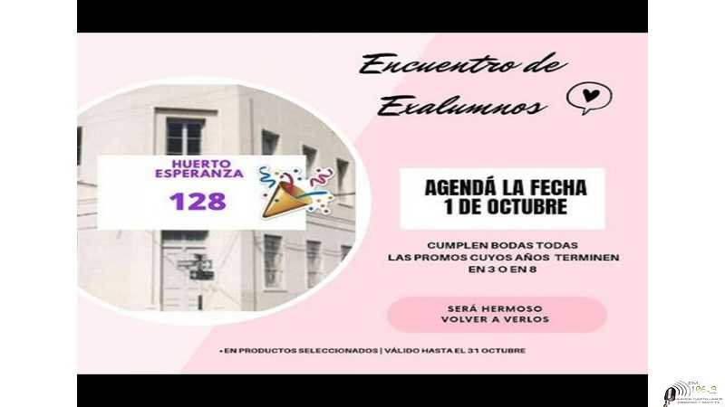 Colegio del Huerto anuncia para el 1° de Octubre 2023 el encuentro de Ex Alumnos
