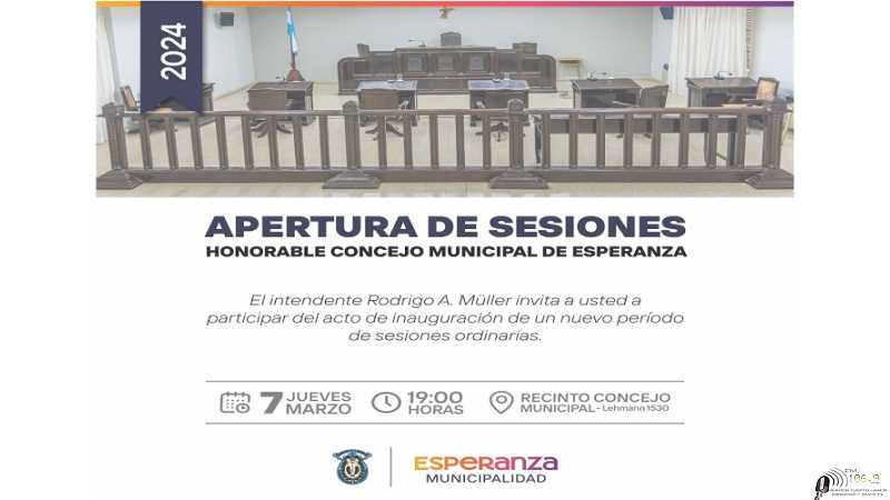 Müller inaugurará el periodo de sesiones ordinarias del Concejo Municipal