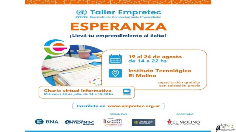 Esperanza será sede de un Programa Internacional de Formación de Capacidades Emprendedoras de Naciones Unidas