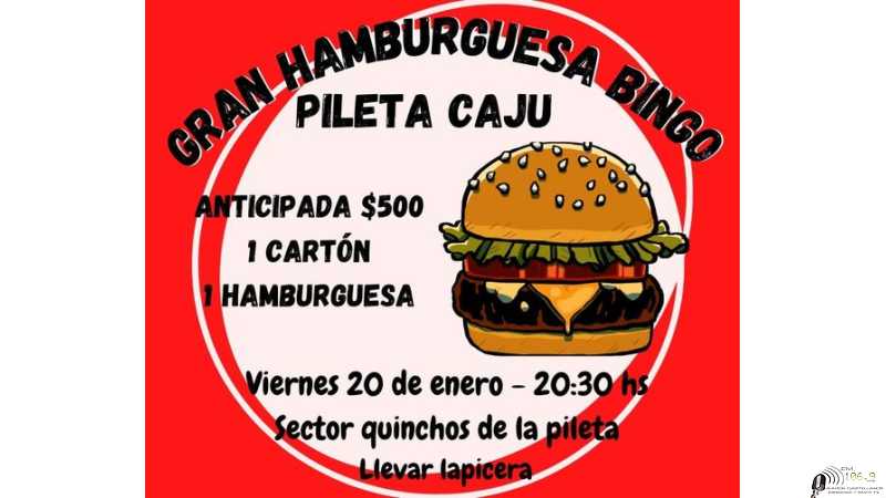 A los que les gusta los bingos viernes 20 en natatorio Club Juv Unida de Humboldt