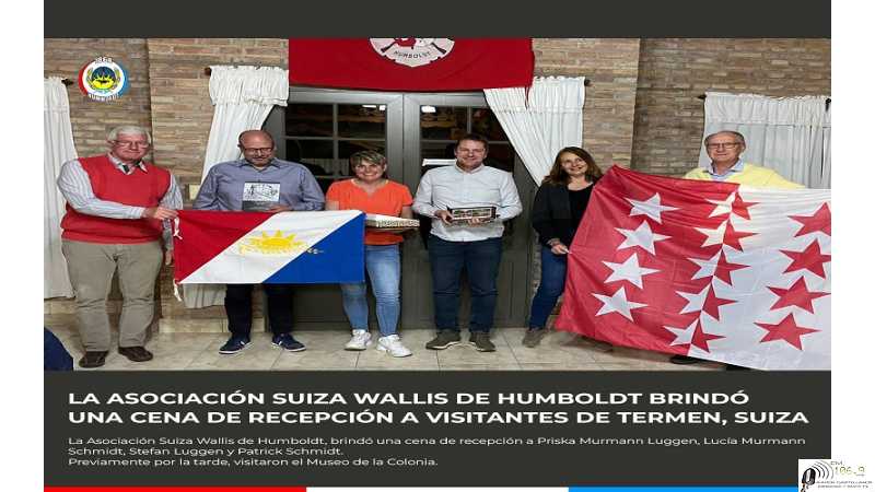 La Asociación Suiza Wallis de Humboldt, brindó una cena de recepción a Priska Murmann Luggen, Lucía Murmann Schmidt, Stefan Luggen y Patrick Schmidt