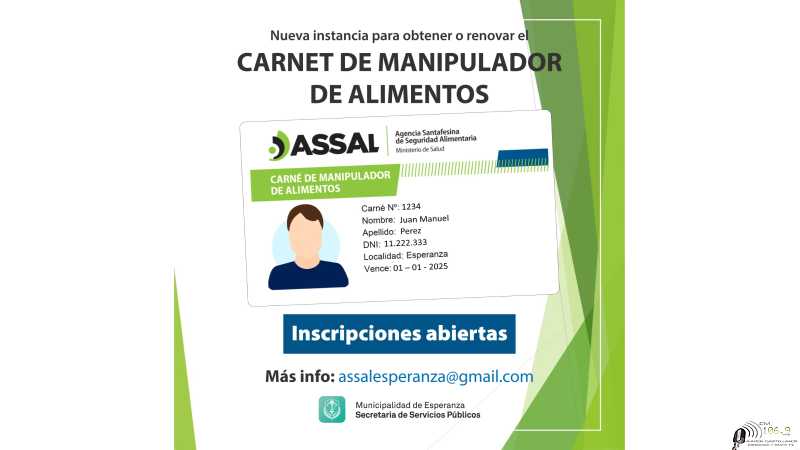 Nuevas fechas para obtener el carnet de ASSAL
