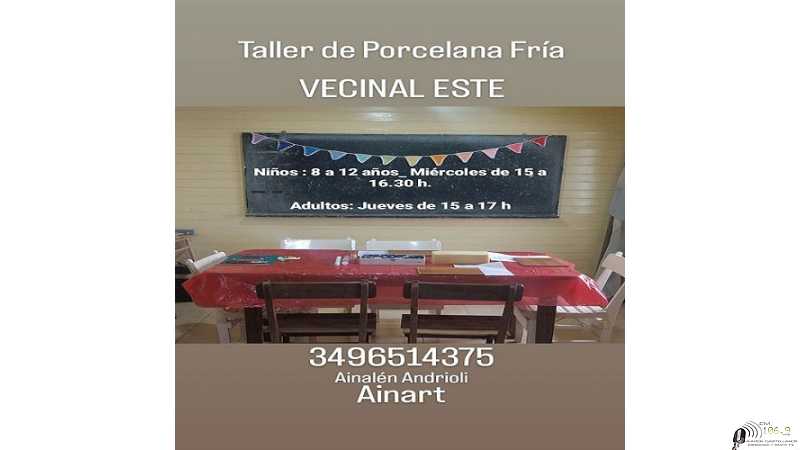 Cursos de porcelana fria en la vecinal Este, para niños de 8 a 11 años