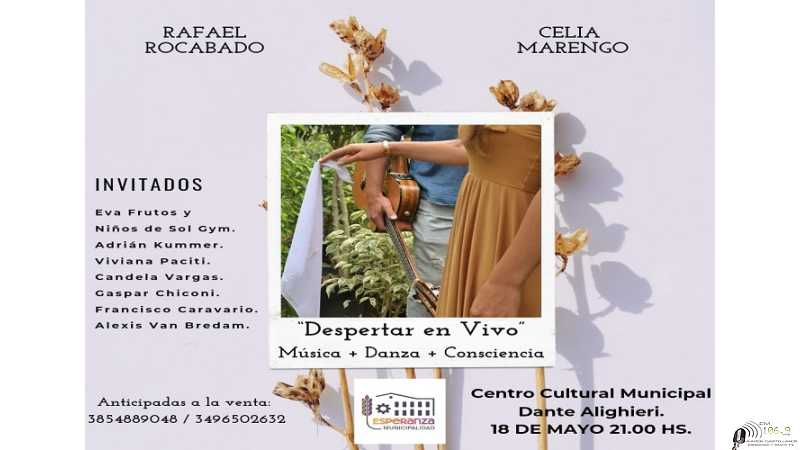 Invitan al concierto “Despertar en Vivo” de Rafael Rocabado y Celia Marengo