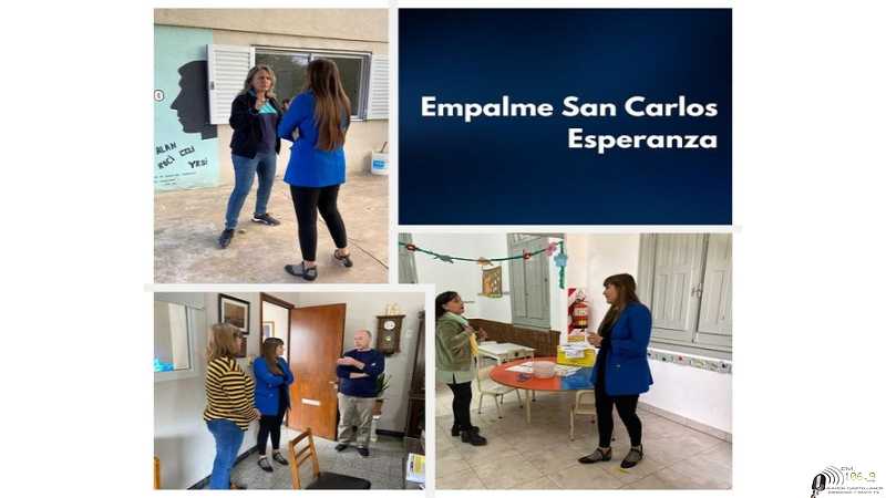 Ruben Pirola anuncio que Ale Van Strate visito escuelas e instituciones de Esperanza y Empalme San Carlos