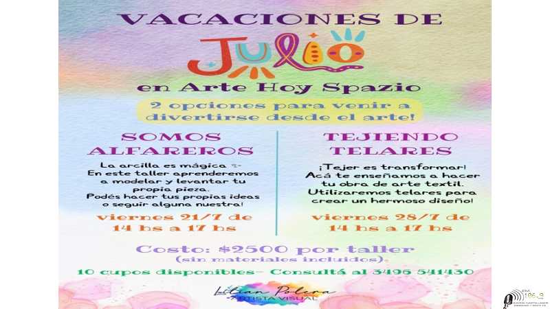  Vacaciones de Julio en Arte Hoy Spazio 