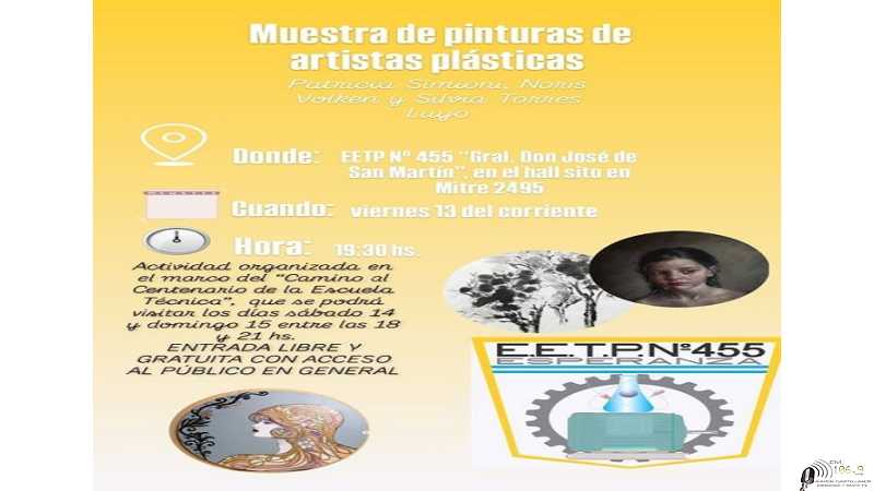 La EETP invita a la muestra de artistas plasticas de nuestra ciudad