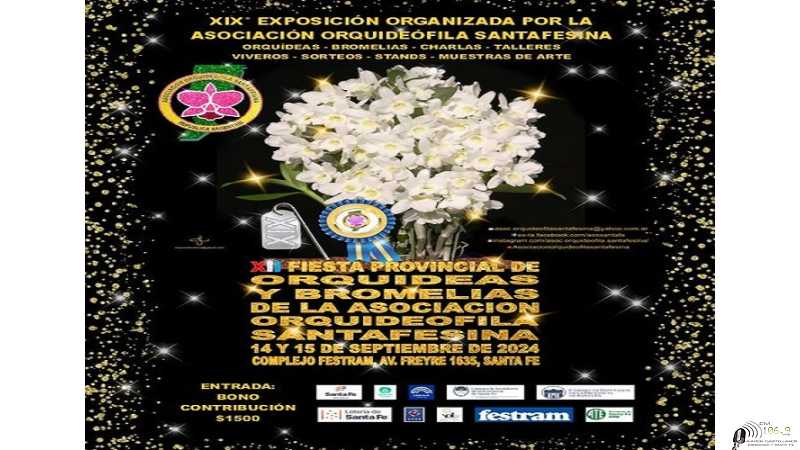 La XIIº Fiesta Provincial de Orquídeas y Bromelias, Del 14 al 15 de Septiembre en Sta Fe