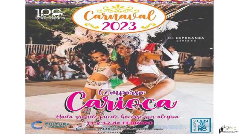 La legendaria Comparsa Carioca desfilara en el corsódromo de Centenario prov de Neuquén.