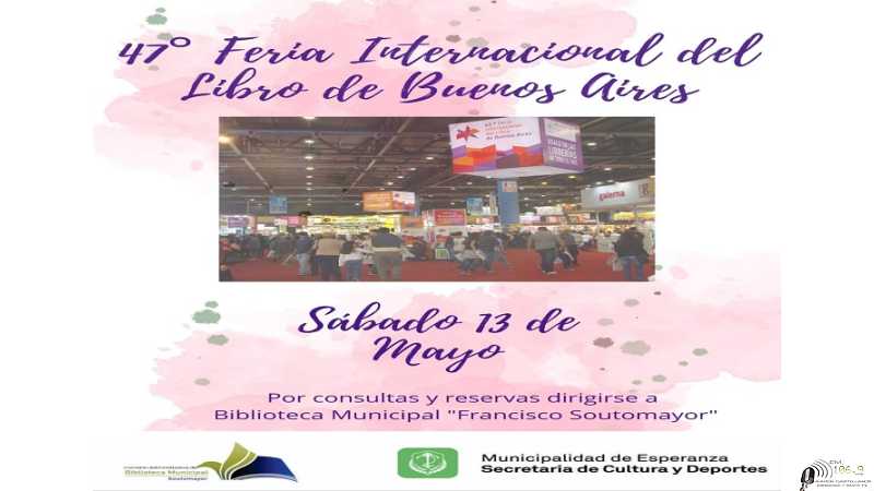 La Municipalidad de Esperanza inscribe para el viaje a la feria del libro